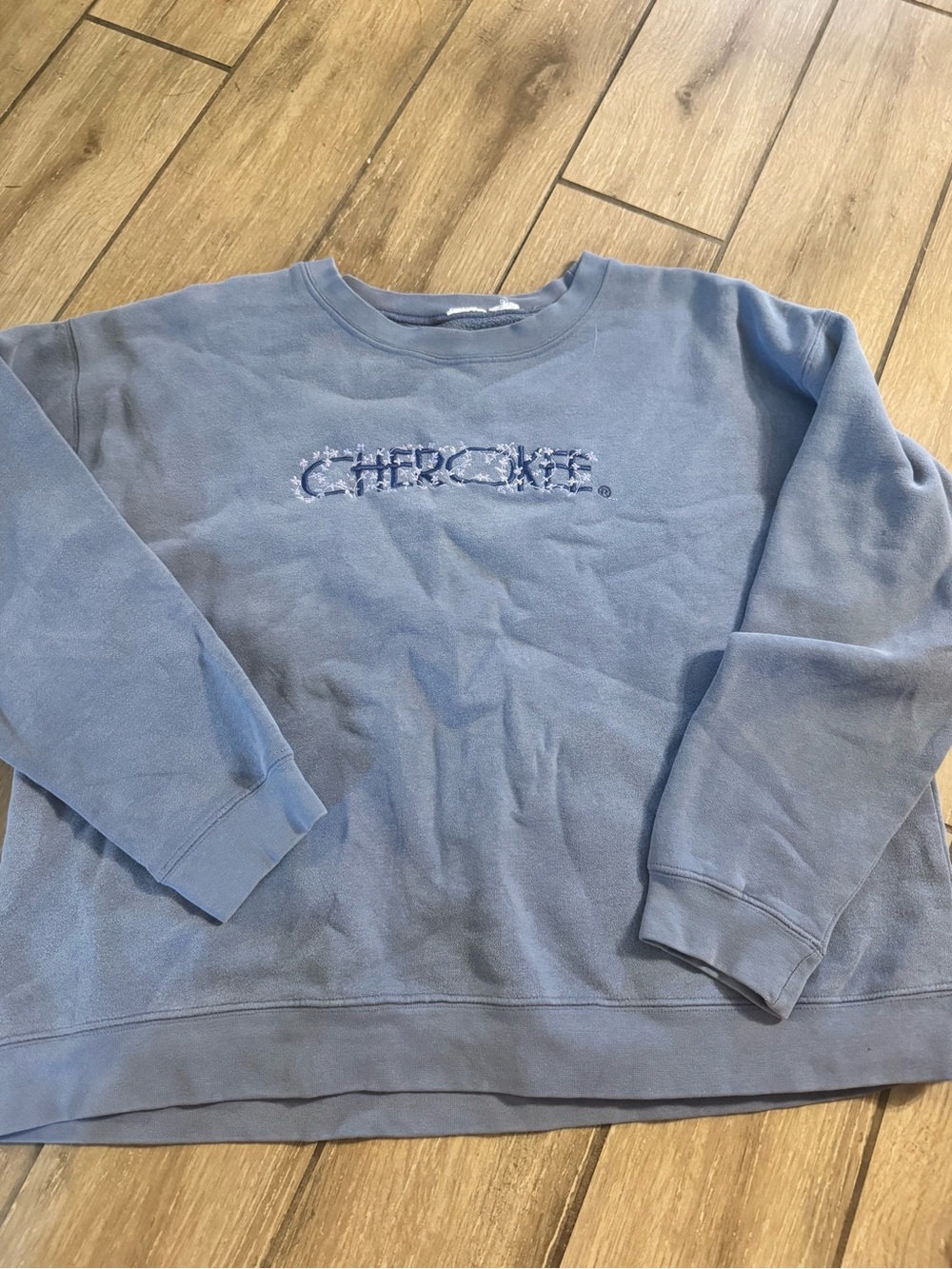 Cherokee Women's Dusty Blue Crewneck Sweatshirt
